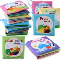 Baby Cloth Book Rattle Soft Animal Shower Book Toy Early Learning Educational Baby Toys Newborn Stroller Hanging Washable Toys