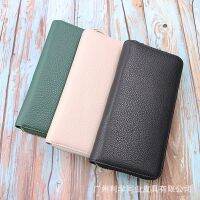 [COD] Cross-border style mens genuine leather top layer cowhide long clutch bag business zipper card