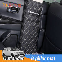 Car Interior B Pillar Anti-kick Protective Mat Cushion Pad Case Cover Stickers for Mitsubishi Outlander 2013-2018 2019 2020 2021