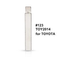 10ชิ้น/ล็อต123 Toy2014รีโมทคอนโทรลโลหะแบบพับไม่ได้ไม่ได้ตัด Kd VDI Lishi กุญแจใบมีดสำหรับโตโยต้ารุ่นใหม่โคโรลลาเลวิน