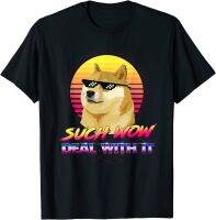 Such Wow Deal With It Doge O-Neck Cotton T Shirt Men Casual Short Sleeve Loose Tshirt Dropshipping