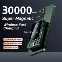 agapi 30000mAh Wireless Fast Charger For Magsafe Magnetic Power Bank Portable External Auxiliary Battery Pack for Xiaomi iPhone 13 14