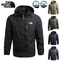 ♛☾ เสื้อแจ็กเก็ตกันฝน มีฮู้ด กันน้ํา ขนาดใหญ่ ลาย The North Face สําหรับผู้ชาย