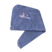 Women Microfiber Coral Fleece Dry Hair Towel for Adults Home Towel Bath Embroidery Absorbent Cap Bathroom Turban for Drying Hair