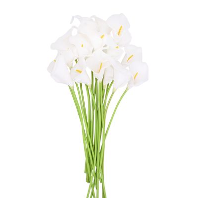 （A SHACK） 10ชิ้นดอกไม้ประดิษฐ์ S Callaflores ช่อตกแต่งงานแต่งงานดอกไม้ปลอมตกแต่งบ้านพืชเทียม