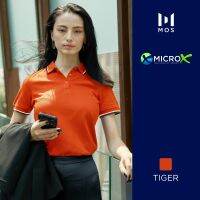 POLO MOS เสื้อโปโลผู้หญิง เนื้อผ้า Micro-X นุ่มสบาย น้ำหนักเบา รุ่น MLF-0125 มีสี ส้ม กับ เทาเข้ม ( เสื้อทีม เสื้อยูนิฟอร์ม ใส่ลำลอง ก็ดูดี )