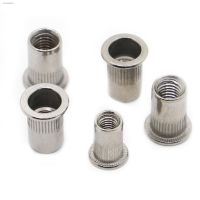 ✧℡○ M3 M4 M5 M6 M8 M10 M12 304 Stainless Steel Flat Head Threaded Rivet Insert Nutsert Cap Rivet Nut