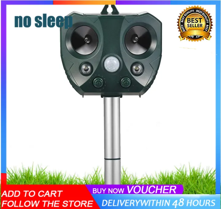 Solar Ultrasonic Animal Repeller Sonic Gopher Squirrel Repeller