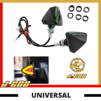 Universal Yamaha Honda 3สายรถจักรยานยนต์ Led สามเหลี่ยมเลี้ยวสัญญาณไฟชนะ X Rs150 Y15zr Lc135 Nmax XMax Vario