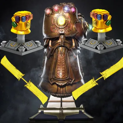 Thanos Infinity Gauntlet Miniตัวเลข Avengers บล็อกตัวต่อของเล่นเพื่อการศึกษาสำหรับเด็ก