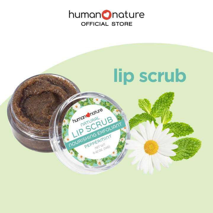 Human Nature Natural Lip Scrub 12g with Natural Exfoliants (Gently