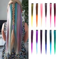 Synthetic Leeons Clip In one Pieces Hair Extensions Resistant Hairpieces Ombre Fake