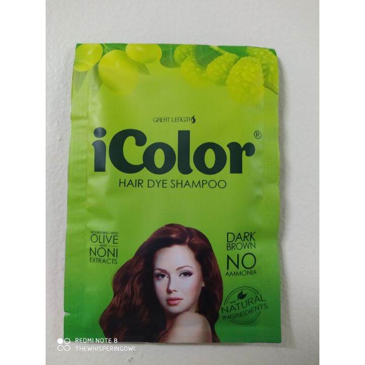 v;2Great Length Lengths iColor Plus Hair Dye Shampoo No Ammonia Brown