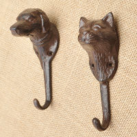 Rustic Cast Iron Hook DogCatOwlDragonflyButterflySunlightElephant Hanger Wall Mounted KeyCoat Rack Decor Kitchen Bathroom