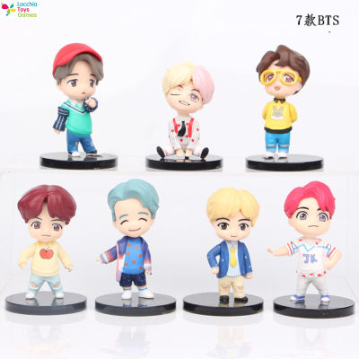 LT【ready stock】7Pcs/Set BTS TinyTAN Mini Figure Bangtan Boys Groups BTS Anime Figurine Toy TOP Group A.R.M.Y Gift Idol Doll PVC Model Ornament Kpop Merchandise1【cod】