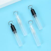 3ml 5ml Spray Bottle Plastic Perfume Sample Bottle Key Ring Snap-on Perfume Dispenser Bottle Mini Portable Spray Perfume Pen Toiletries  Cosmetics Bag