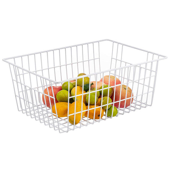 2-pack-wire-storage-baskets-farmhouse-metal-wire-basket-freezer-storage-organizer-bins-with-handles