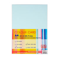 กระดาษการ์ดสี A4 180 แกรม ฟ้า (แพ็ค200แผ่น) S.B.