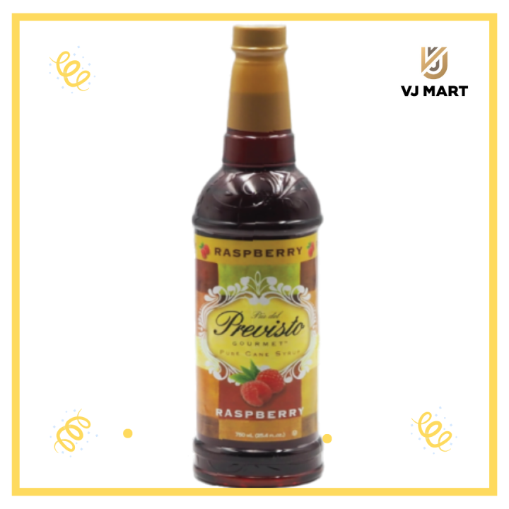 Previsto Raspberry Syrup 750 ml พรีวิสโต้ กูร์เมท กลิ่นราสเบอร์รี่ 750 มล.