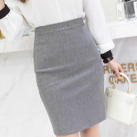 Xfhh Faldas Mujer Moda 2021 Skirts Womens High Waist Office Ladies Pencil Skirt 3XL Women Skirt Gray Black Red Skirt C99