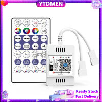 WS2811 WS2812B ตัวควบคุมแถบไฟ28-Key หัวคู่ควบคุม2.4G แอปไร้สายอัจฉริยะ WIFI ตัวควบคุมแถบไฟหรี่แสงสีตัวควบคุมเพลงสวิทช์แถบไฟ