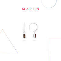 MARON✨ [ของแท้] ต่างหูเสริมดวง ต่างหูพลอยแท้ เงินแท้ แถมฟรี ผ้าเช็ดเครื่องประดับและกล่อง มีใบรับประกัน พร้อมส่ง I My DAYS Dangle Earring with Smoky Quartz