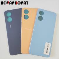 Novaphopat ฝาครอบประตูแบตเตอรี่สำหรับ Oppo A17 CPH2477แผงเคสด้านหลังด้านหลังตัวเรือน