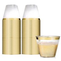 Plastic Cup 9 Oz Hard Disposable Cup Plastic Wine Glass Party Wedding Wine Glass Transparent Plastic Cup