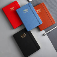 2023 A5 Notebook Daily Weekly Planner Calendar Journal PU Leather Cover Rion Bookmark Work Study Agenda Time Management