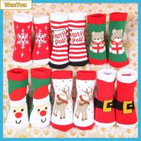 WENYOU 1-10 Years Baby Kids Cotton Xmas Stockings Christmas Socks Santa Claus Snowflake Deer Winter Warm