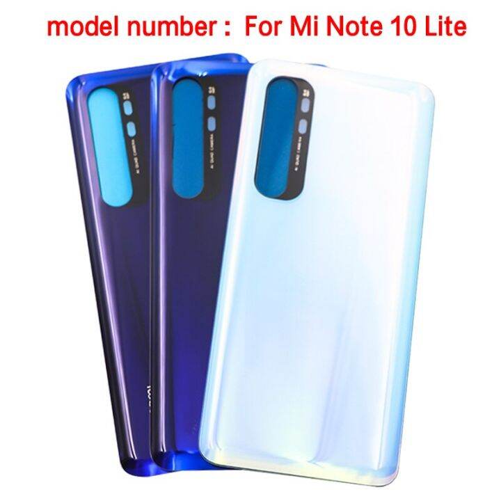 new-for-xiaomi-mi-note-10-lite-battery-back-cover-rear-door-3d-glass-panel-mi-note10-lite-battery-housing-case-adhesive-replace-replacement-parts