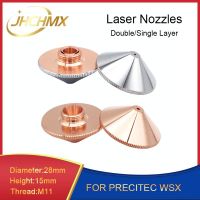 JHCHMX WSX Hans Laser Nozzles Single/Double Layer Dia.28mm H15 M11 Caliber 0.8-4.0mm for Precitec Nozzles P0591-571-0001 Welding Tools