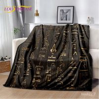 XZX180305  STMQM 3D Egyptian mythology Pharaoh Hieroglyphics Soft Plush Blanket,Flannel Blanket Throw Blanket for Living Room Bedr