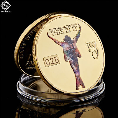 Michael Jackson The King of Pop เหรียญที่ระลึกชุบทองของขวัญครบรอบ Pop เหรียญสะสม-kdddd
