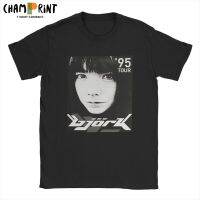 Bjork 1995 Japanese Tour T-shirts For Men Cotton T-shirt Vintage Iceland Music Singer Homogenic Logo Tees Birthday Gift Clothes - T-shirts - AliExpress