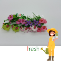 Get Fresh ดอกไม้ดินปั้น 10 ต้น ,ดอกไม้จิ๋ว , ดอกกล้วยไม้ แคทรียา,  Miniature Clay Flower , Fake Flower ,  ขนาดวัดด้วยมือประมาณ 2.5 x 6 cm  เกรดสวยงานละเอียด