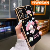 YIWESAN เคสสำหรับ Xiaomi Redmi 12C Redmi A1 Redmi เคส S2ลายการ์ตูนน่ารักเมโลดี้ของฉันดีไซน์ใหม่แฟชั่นหรูหราเคสโทรศัพท์ชุบคลุมทั้งหมดป้องกันเลนส์กล้องเคสเคสซิลิโคนกันกระแทกนิ่ม