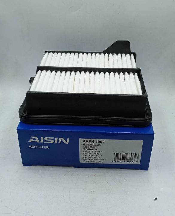 กรองอากาศ-aisin-arfh-4002-สำหรับรถ-honda-jazz-ปี-2008-2014-honda-city-ปี-2008-2013-honda-freed-ปี-2010-2014-honda-brio-ปี-2011-2015-honda-brio-amaze-ปี-2013-2017-honda-mobilio-ปี-2014-2017-arfh-400