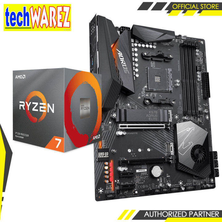 Amd Ryzen 7 3700x Box Processor With Gigabyte X570 Aorus Elite Gaming Motherboard Cpu