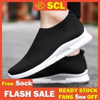 CODLiang Te SCL Mens Comfortable Knitwear Sneakers Breathable Low-Top Sneakers Slip On Size 39-45