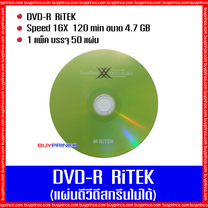 แผ่นดีวีดี-ไรเทค-dvd-ritek-แผ่นดีวีดีสกรีนไม่ได้
