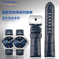 Suitable for Panerai Panerai watch strap genuine leather male PAM688 441 blue watch with accessories 24 26mm