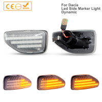 2Pcs Dynamic Car Led Side Marker Turn Signal Light For Renault Dacia Duster 2018- Logan II 2012- Sandero II 2012- Amber