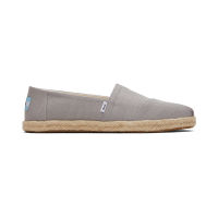 TOMS รองเท้าลำลองผู้หญิง สลิปออน รุ่น Alpargata Rope Drizzle Grey Recycled Cotton Slubby Woven  (CB) รองเท้าลิขสิทธิ์แท้