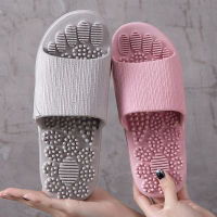 Massage Slippers Women Indoor Non-slip Slippers Uni Solid Soft Bottom Couple Slippers Home Sandals Men Massage Point Y