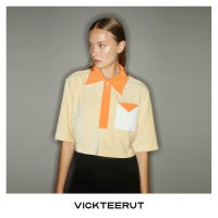 VICKTEERUT (ราคาปกติ 5,450-.) Short Sleeve Cropped Collar Top เสื้อคอปกตัวสั้น แขนสั้น