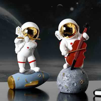 Tomor Life Creative นักบินอวกาศประติมากรรมรูปปั้นเดสก์ท็อปตกแต่ง SpaceMan Crafts