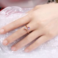 Ring Free Size Multi-angle Gradient Rose Gold Ring