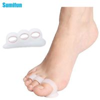 ✠ 2Pcs Silicone Gel Toe Finger Separator Feet Care Braces Supports Tools Bunion Guard Hallux Valgus Foot Massager Pain Relief C134