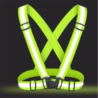 Reflective Vest Unisex High Visibility Adjustable Safety Vests Elastic Strip Security Traffic Night Working Running Cycling Vest